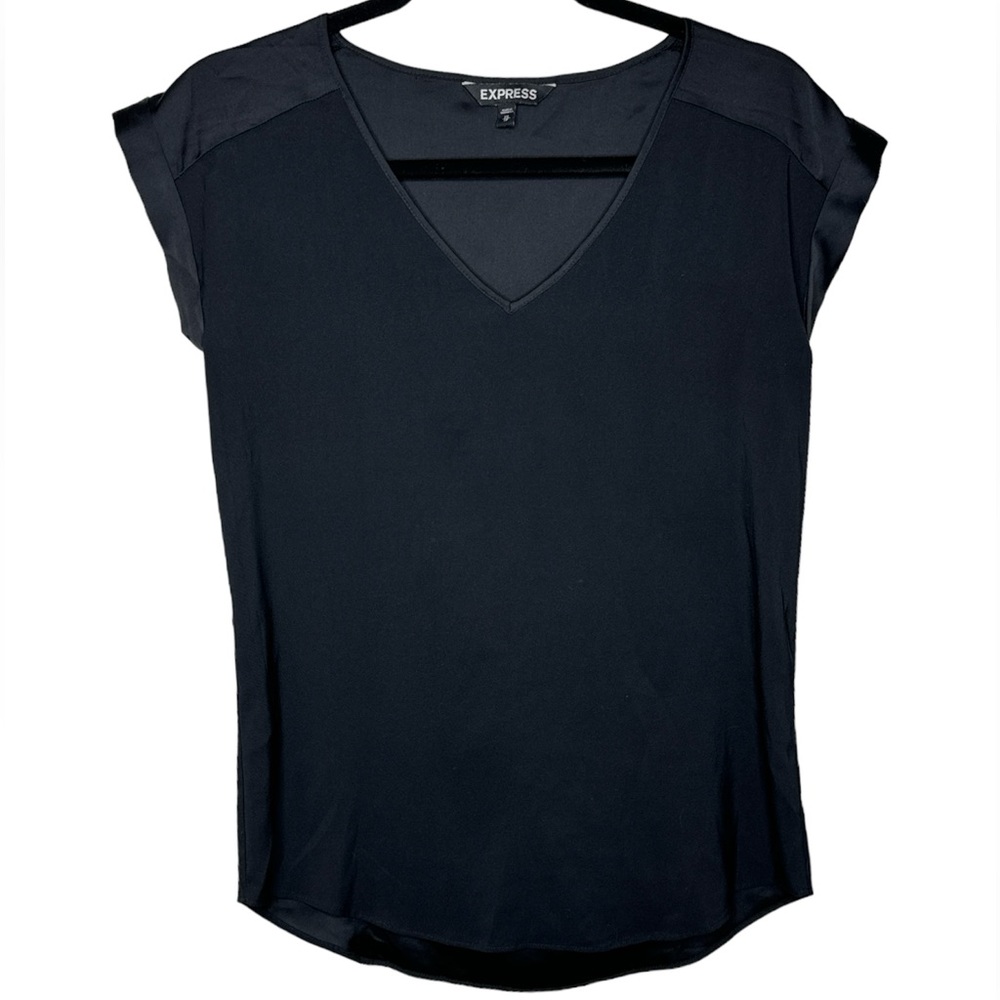 Express Black Short Sleeve Blouse Size XS